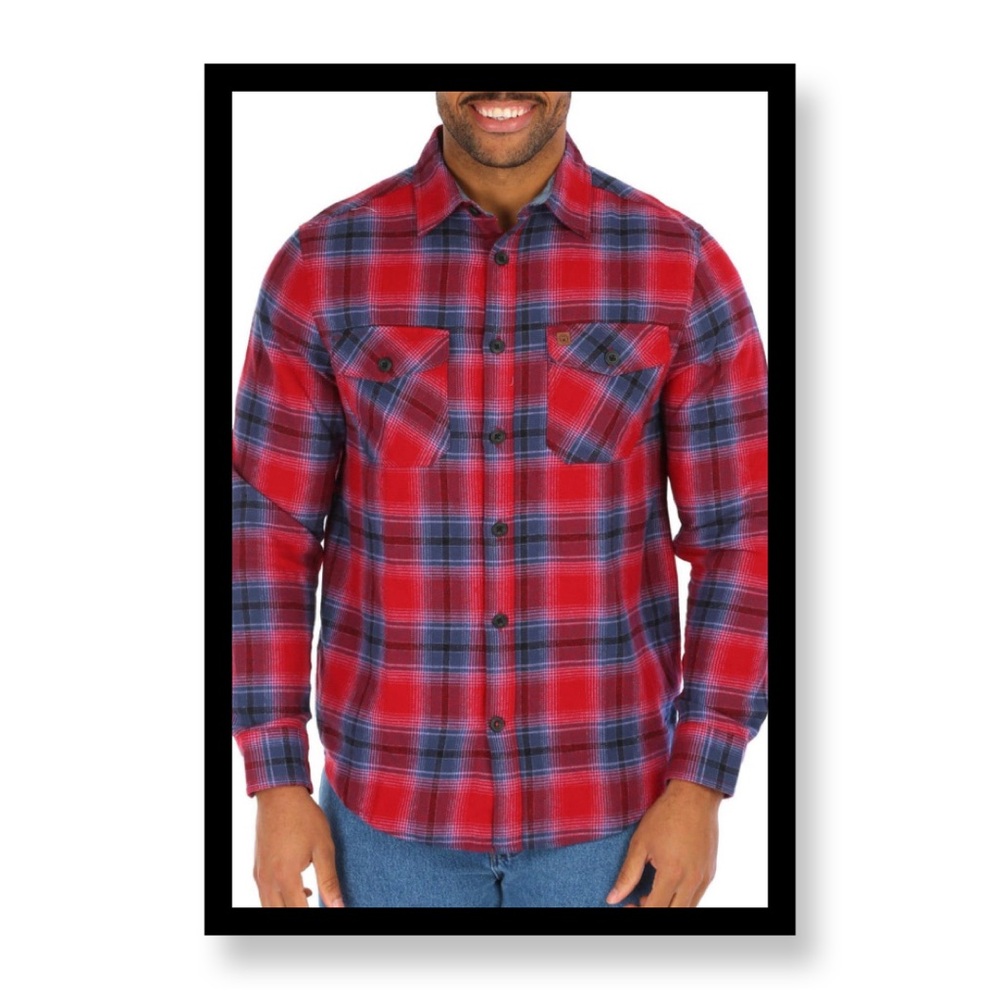 ‼️‼️Clearance-Coleman Men's Outdoor Plaid Print Button Down Shirt